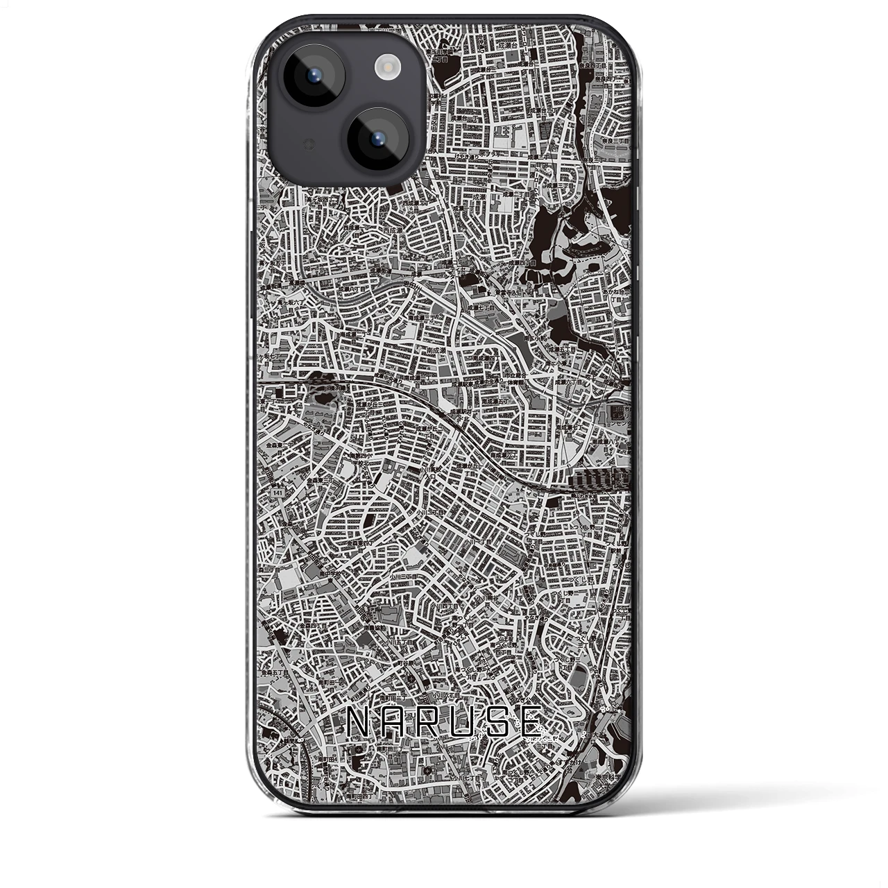 【成瀬(東京都)】地図柄iPhoneケース(クリアタイプ)