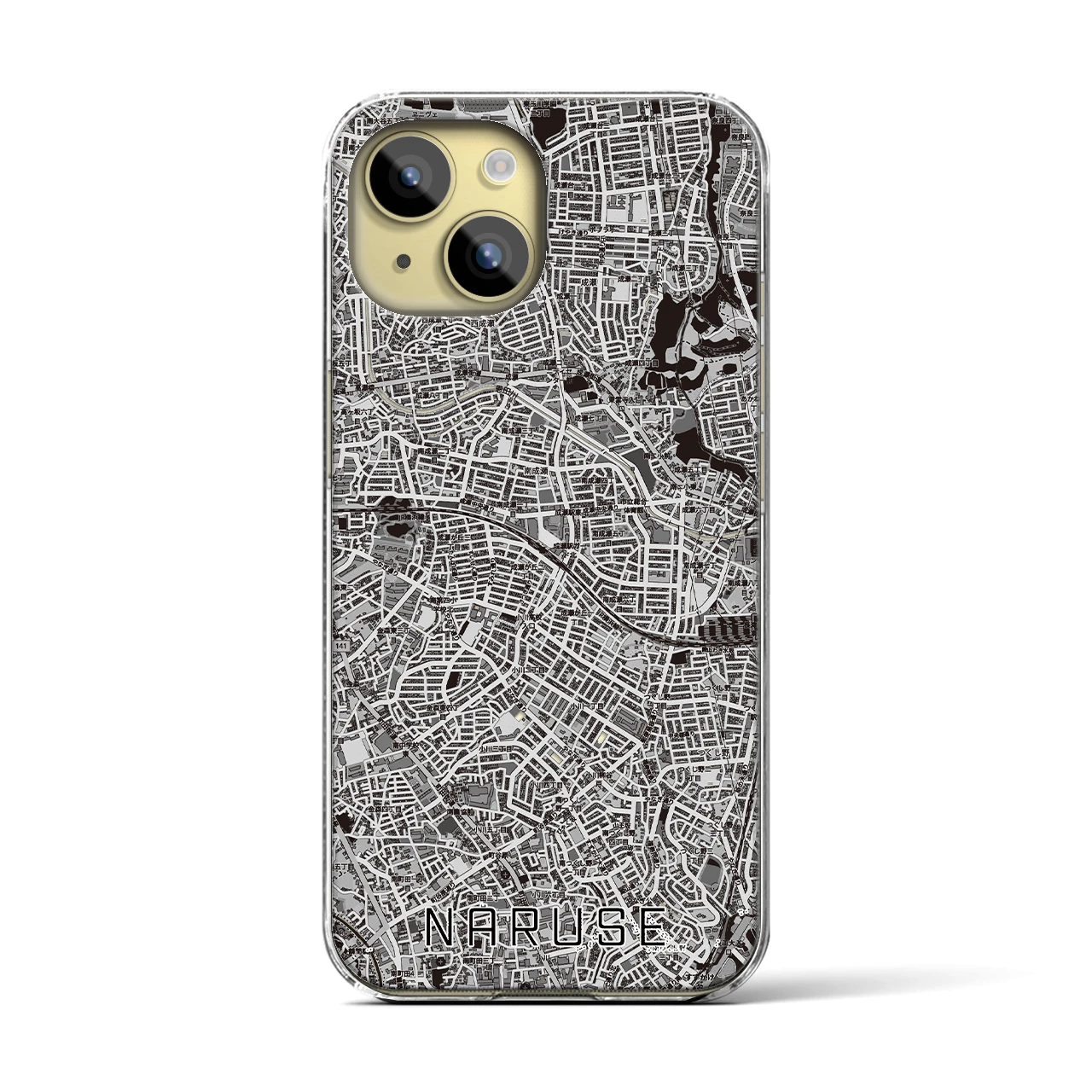 【成瀬(東京都)】地図柄iPhoneケース(クリアタイプ)