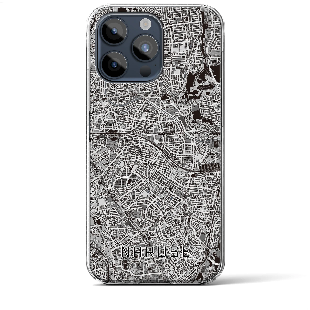 【成瀬(東京都)】地図柄iPhoneケース(クリアタイプ)