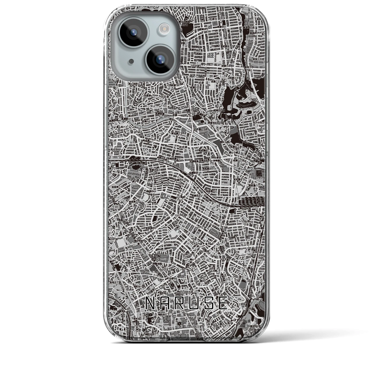 【成瀬(東京都)】地図柄iPhoneケース(クリアタイプ)