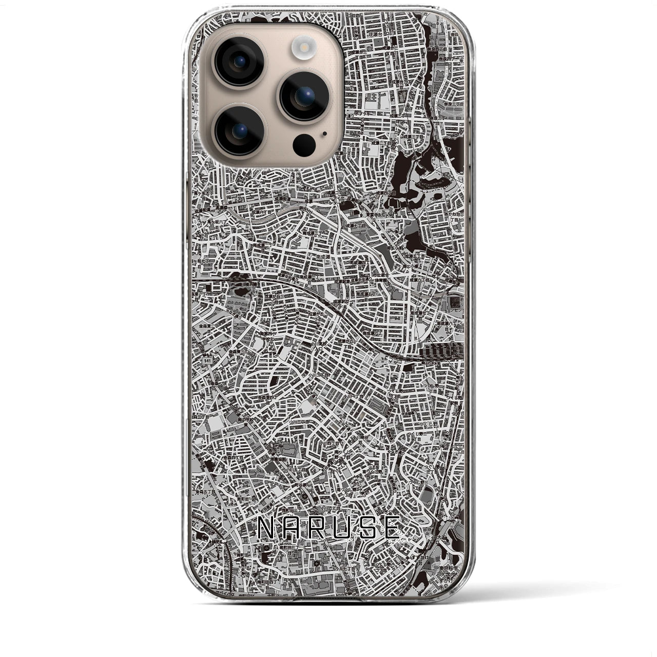 【成瀬(東京都)】地図柄iPhoneケース(クリアタイプ)