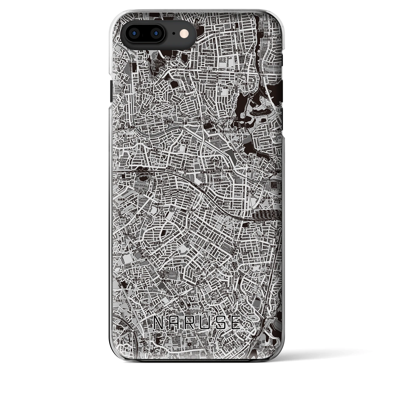 【成瀬(東京都)】地図柄iPhoneケース(クリアタイプ)