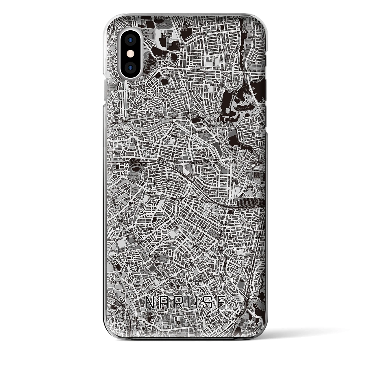 【成瀬(東京都)】地図柄iPhoneケース(クリアタイプ)