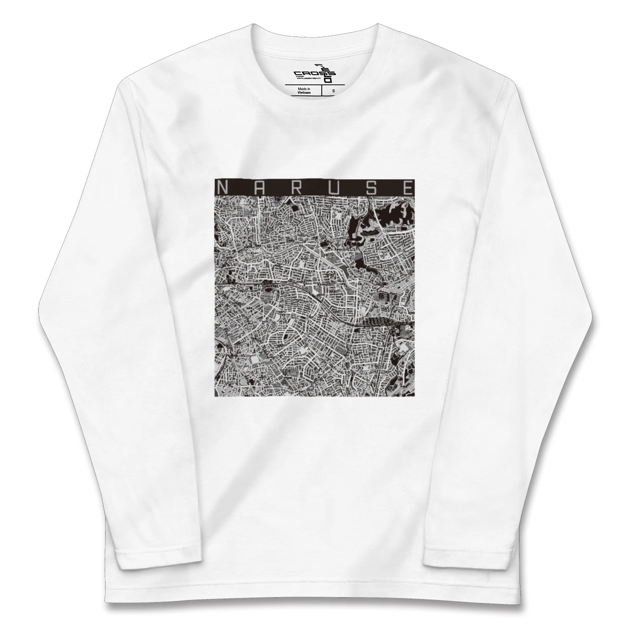 【成瀬(東京都)】地図柄ロングスリーブTシャツ