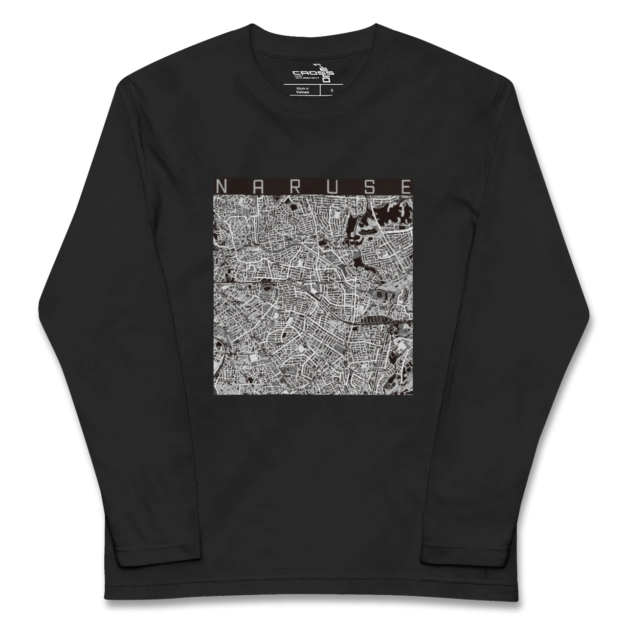 【成瀬(東京都)】地図柄ロングスリーブTシャツ