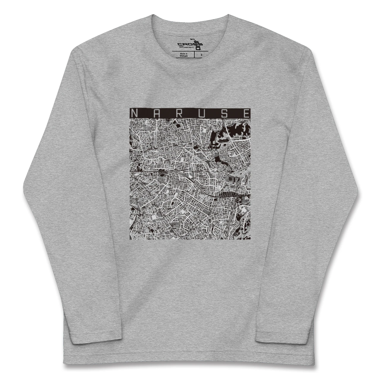 【成瀬(東京都)】地図柄ロングスリーブTシャツ