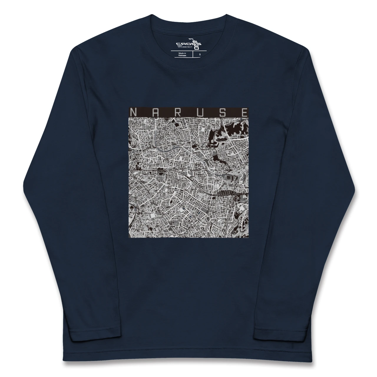 【成瀬(東京都)】地図柄ロングスリーブTシャツ