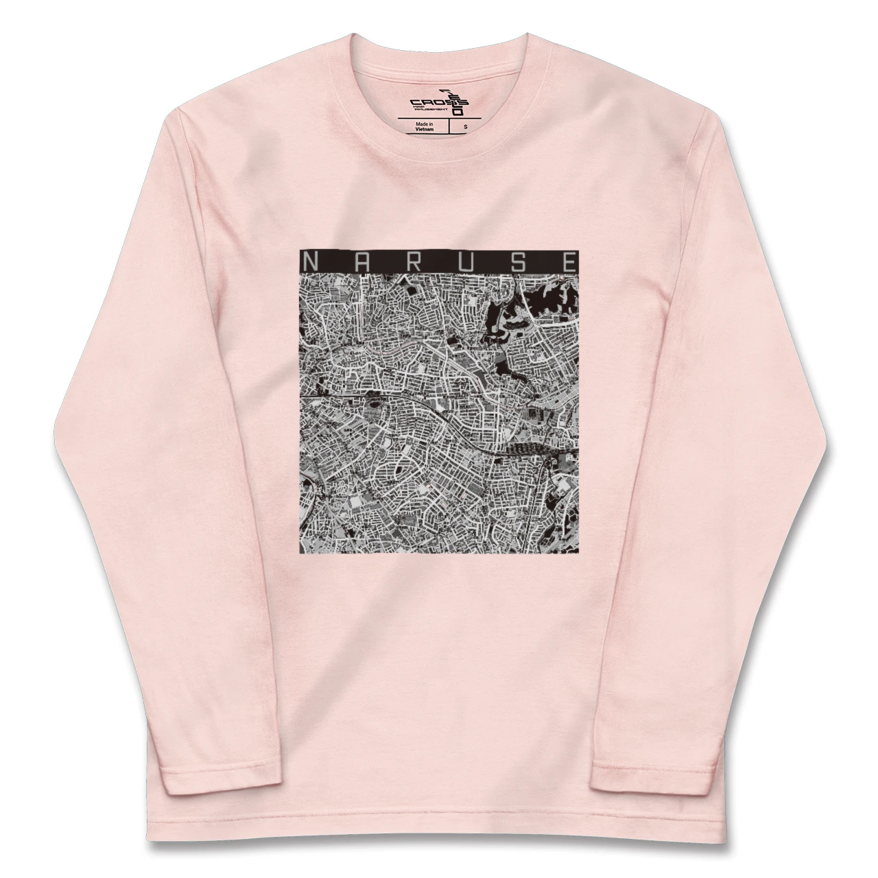 【成瀬(東京都)】地図柄ロングスリーブTシャツ