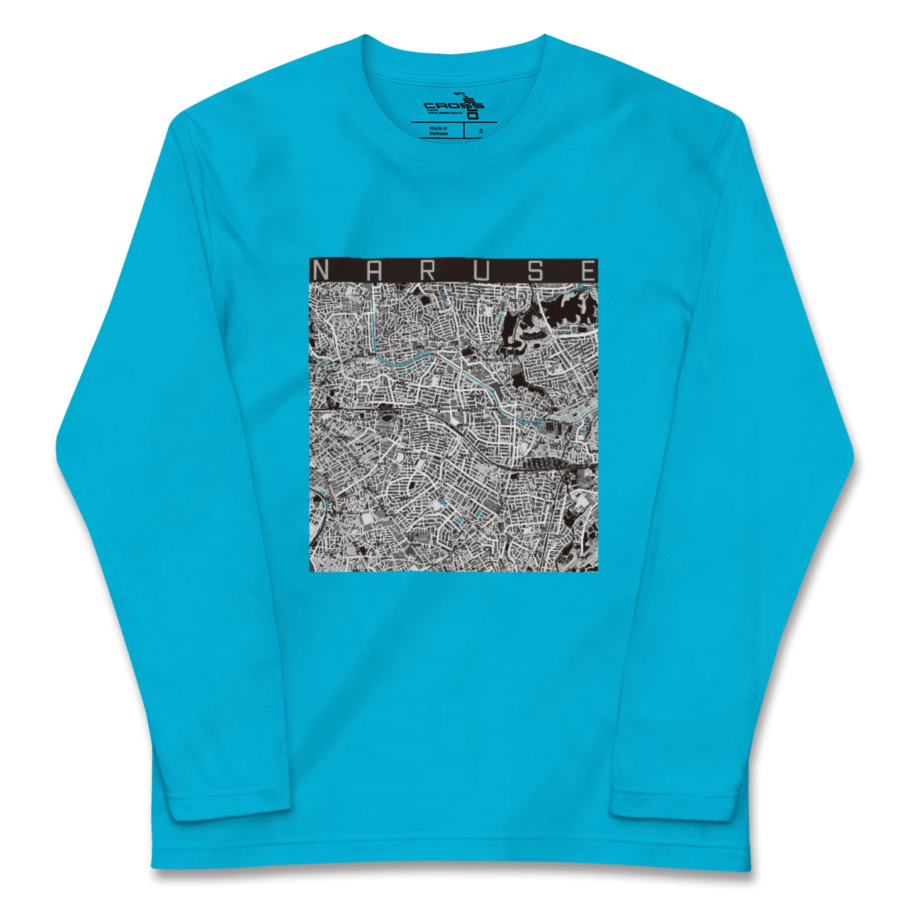 【成瀬(東京都)】地図柄ロングスリーブTシャツ