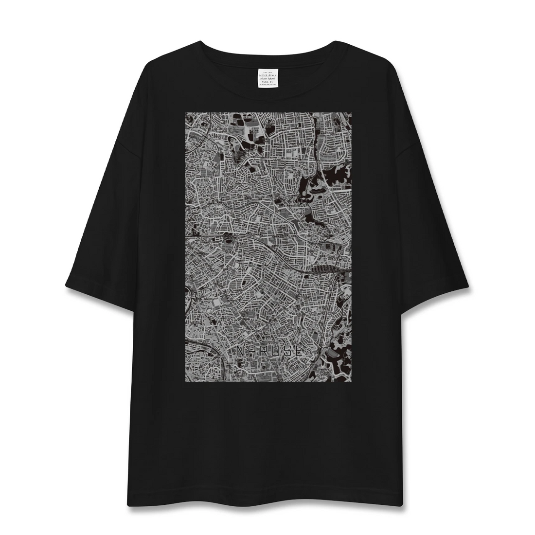 【成瀬(東京都)】地図柄ビッグシルエットTシャツ