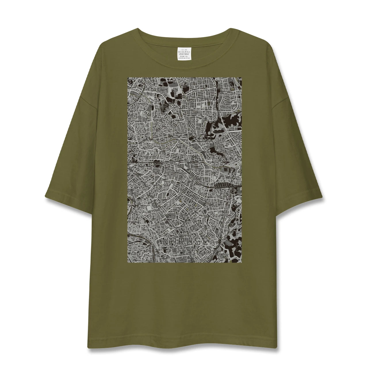 【成瀬(東京都)】地図柄ビッグシルエットTシャツ