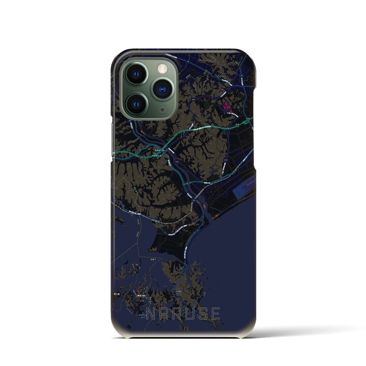 【鳴瀬(宮城県)】地図柄iPhoneケース(バックカバータイプ)