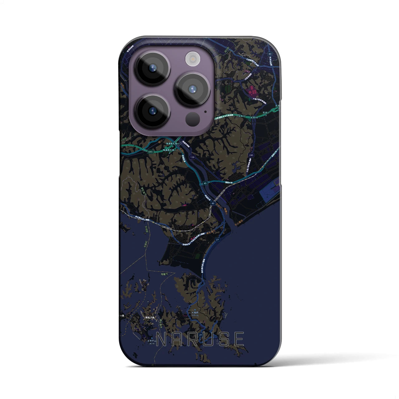 【鳴瀬(宮城県)】地図柄iPhoneケース(バックカバータイプ)