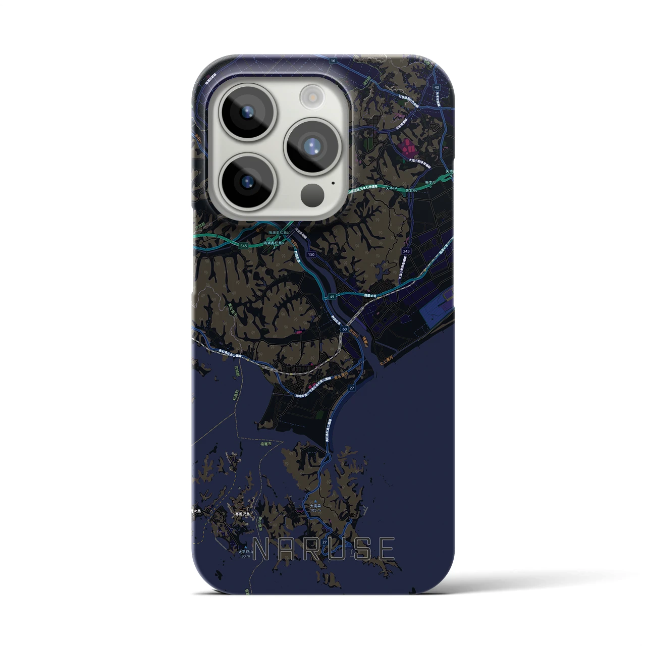 【鳴瀬(宮城県)】地図柄iPhoneケース(バックカバータイプ)