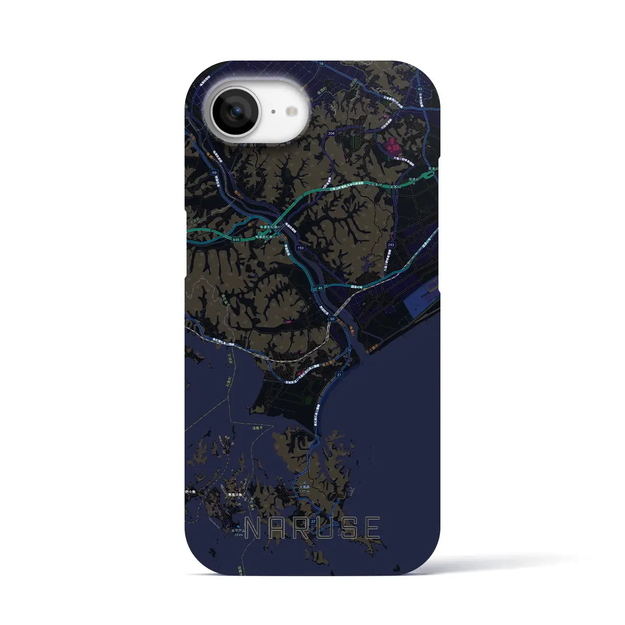 【鳴瀬(宮城県)】地図柄iPhoneケース(バックカバータイプ)