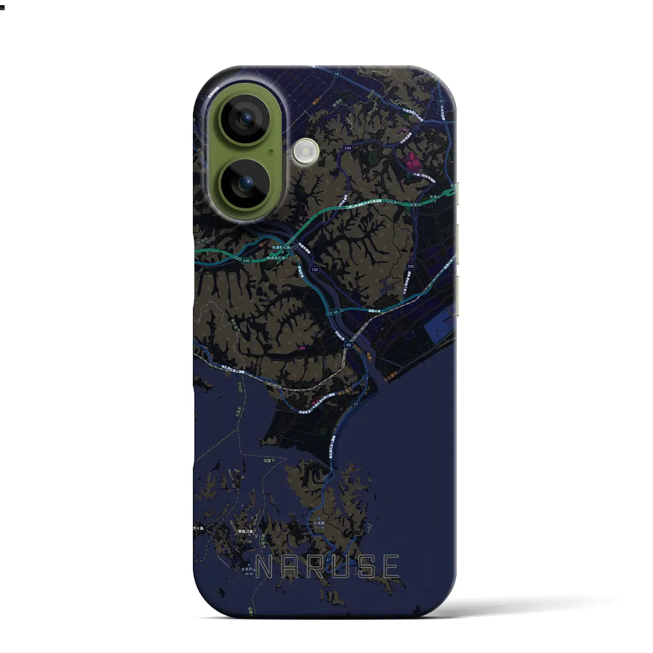 【鳴瀬(宮城県)】地図柄iPhoneケース(バックカバータイプ)