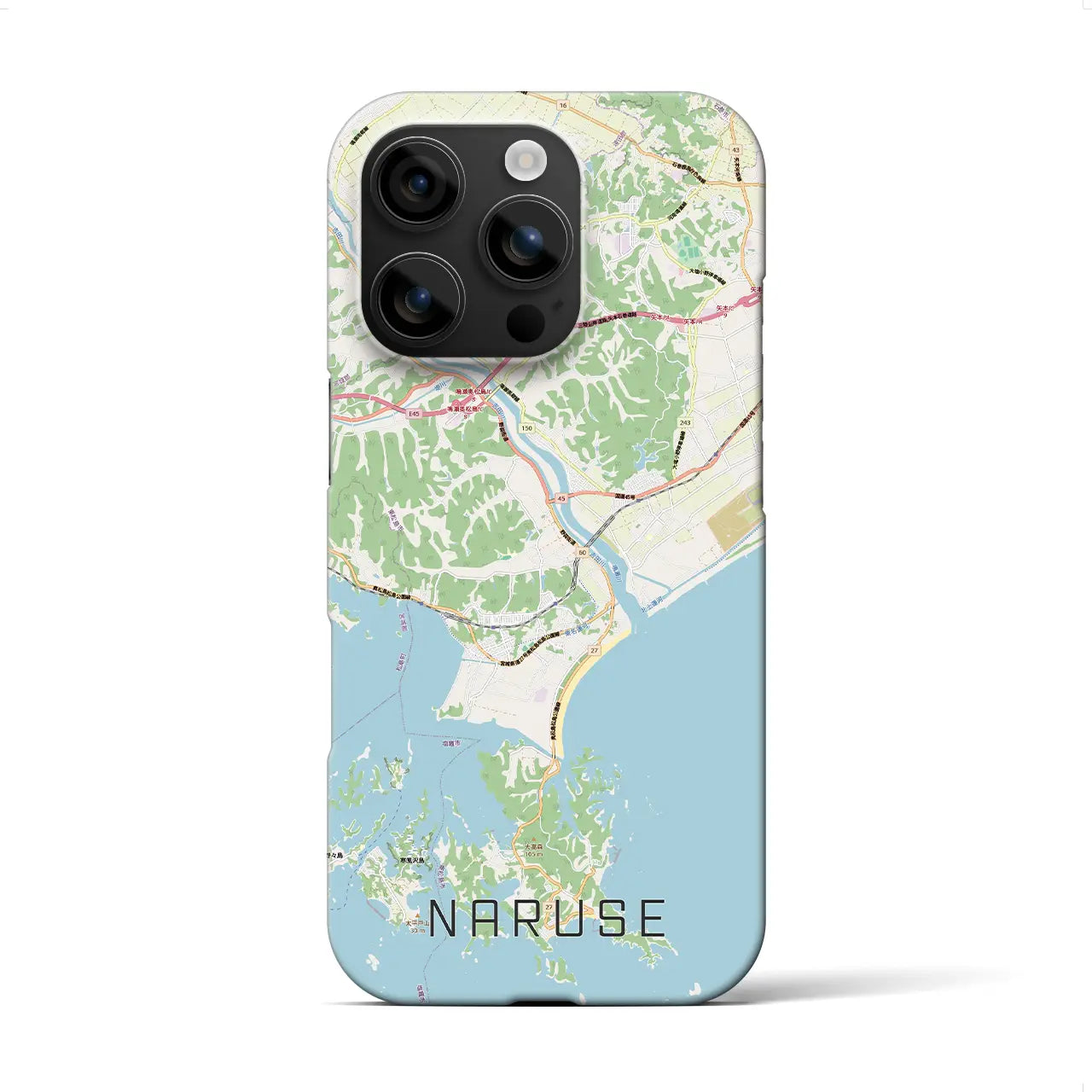 【鳴瀬(宮城県)】地図柄iPhoneケース(バックカバータイプ)