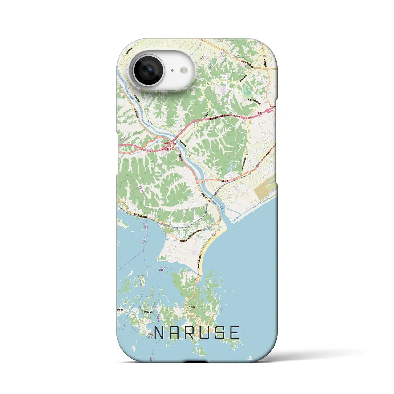 【鳴瀬(宮城県)】地図柄iPhoneケース(バックカバータイプ)