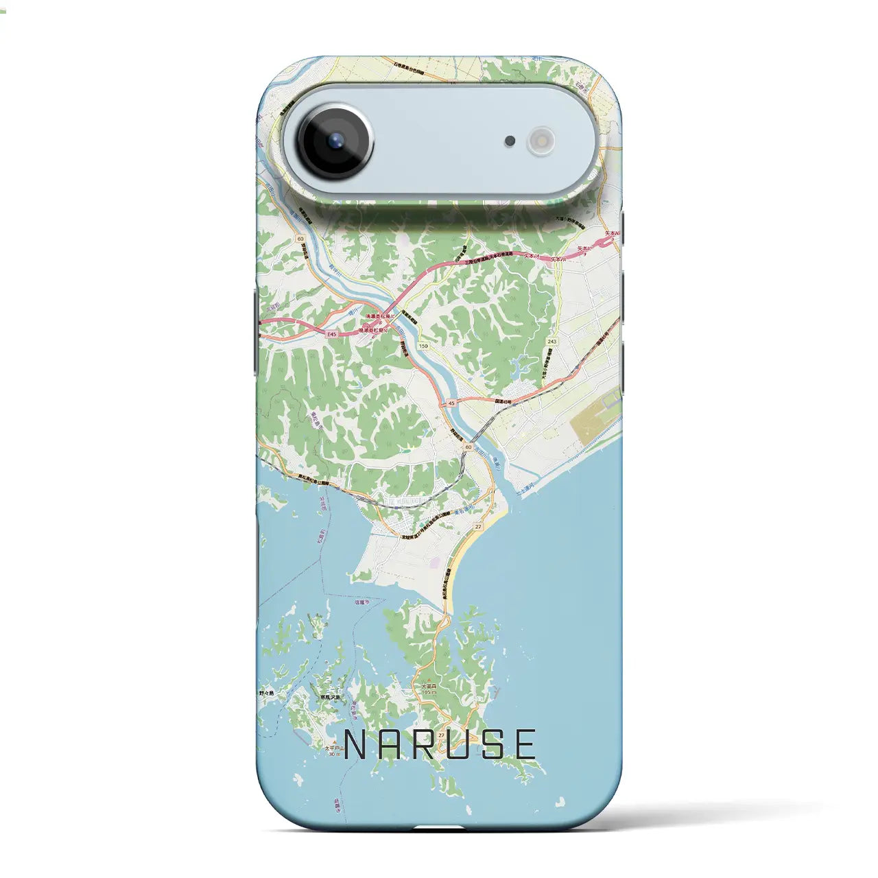 【鳴瀬(宮城県)】地図柄iPhoneケース(バックカバータイプ)