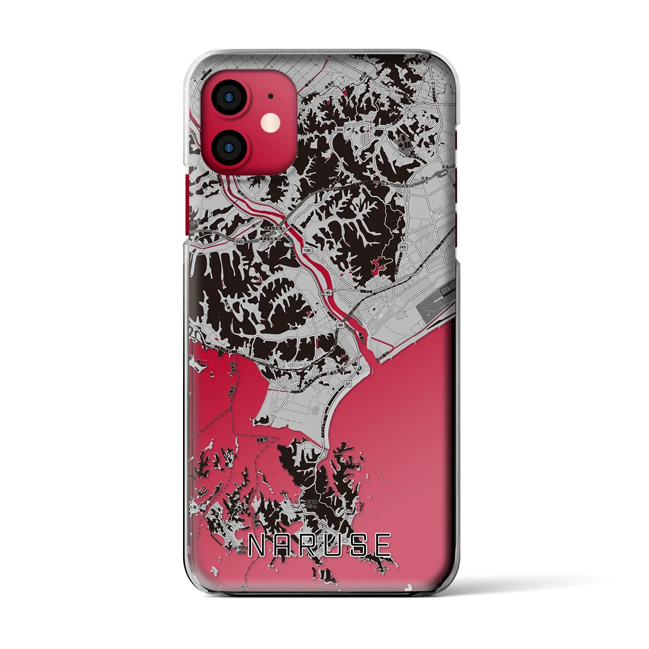 【鳴瀬(宮城県)】地図柄iPhoneケース(クリアタイプ)