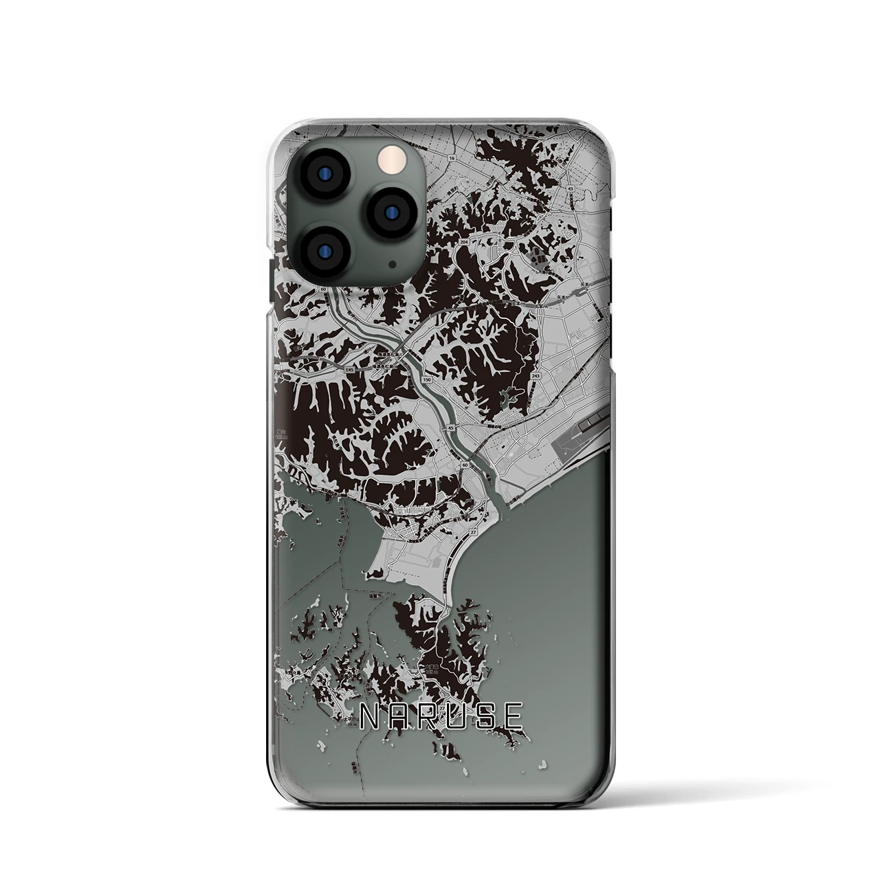 【鳴瀬(宮城県)】地図柄iPhoneケース(クリアタイプ)