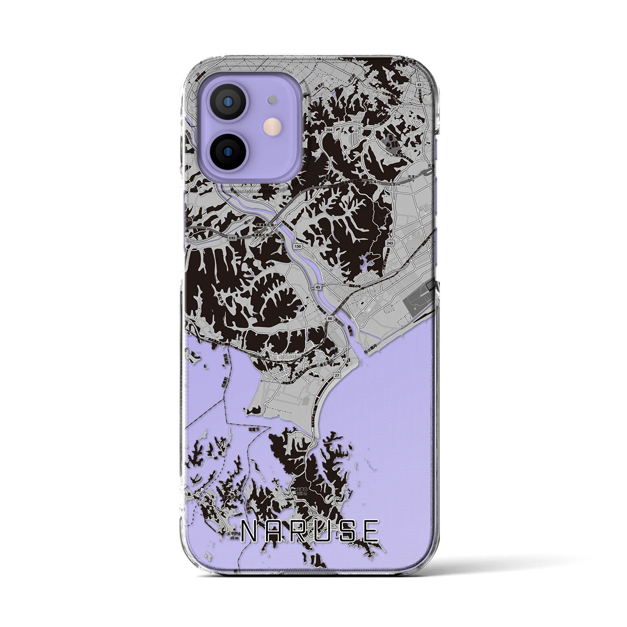 【鳴瀬(宮城県)】地図柄iPhoneケース(クリアタイプ)