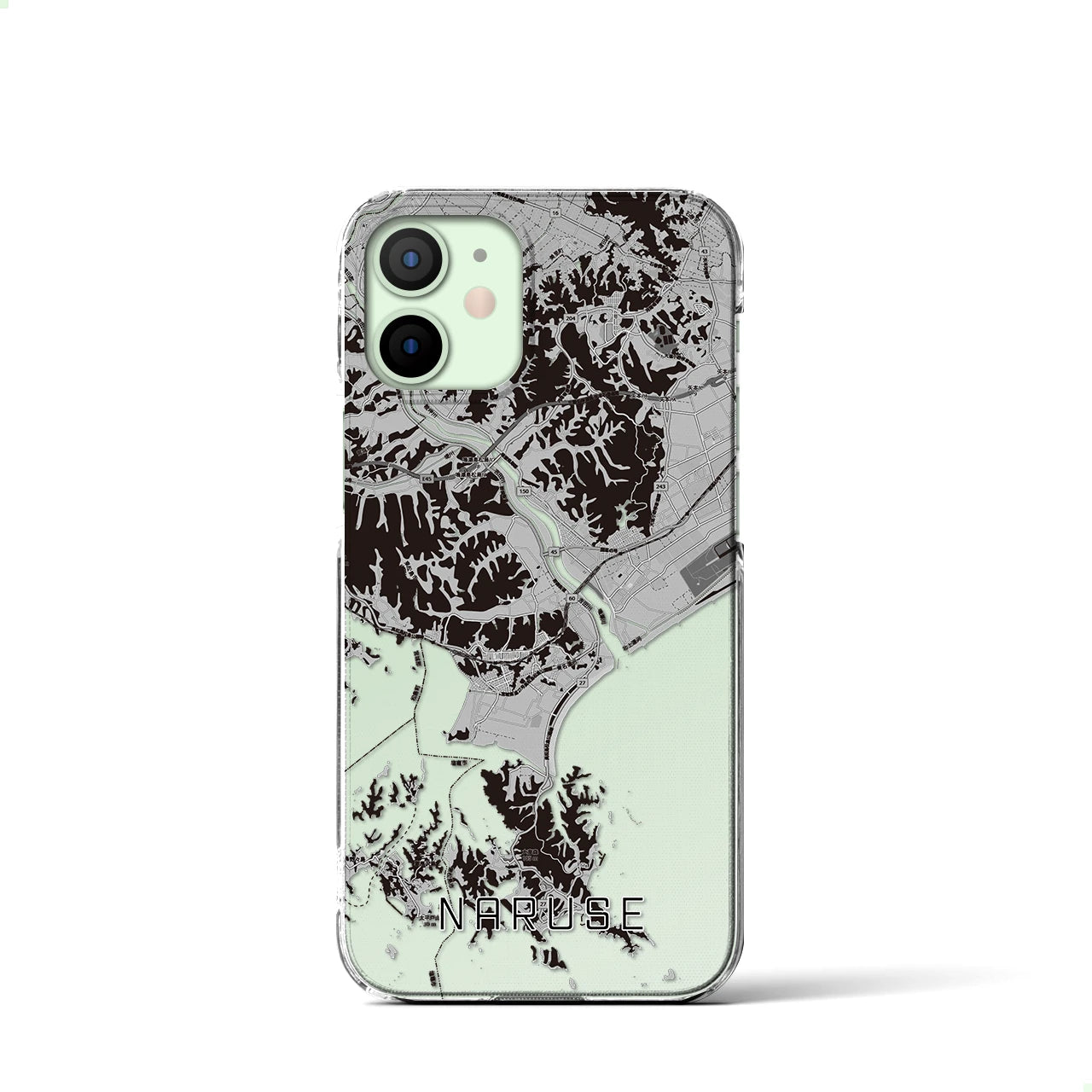 【鳴瀬(宮城県)】地図柄iPhoneケース(クリアタイプ)