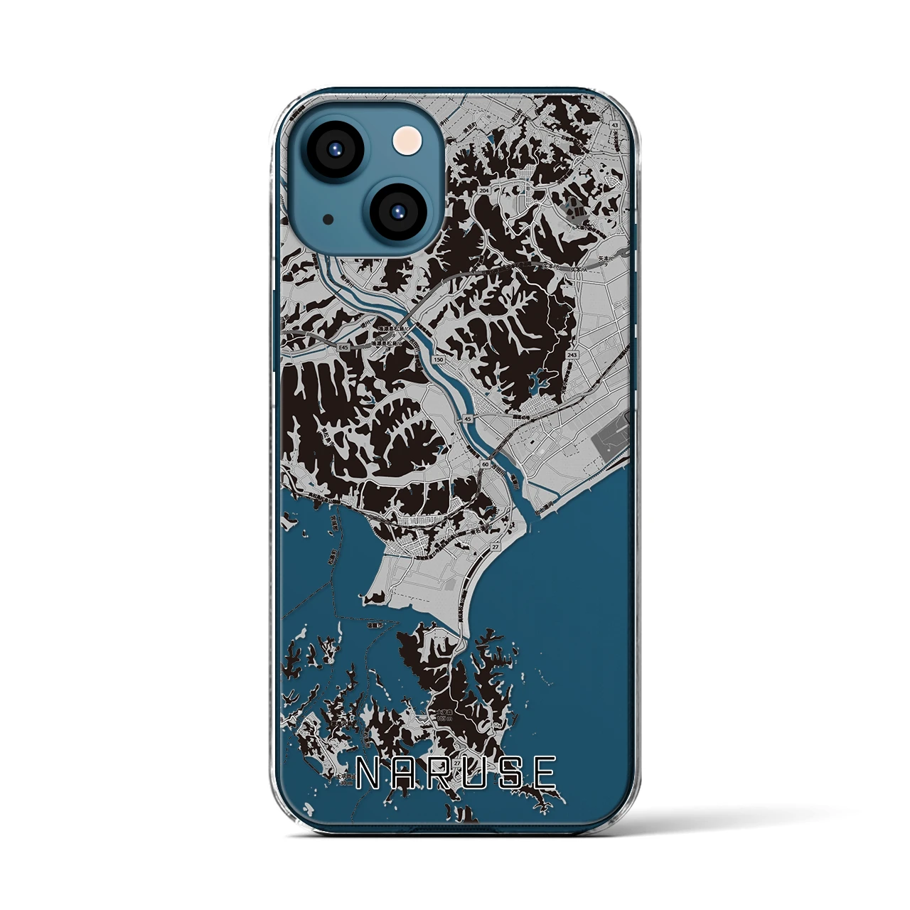 【鳴瀬(宮城県)】地図柄iPhoneケース(クリアタイプ)