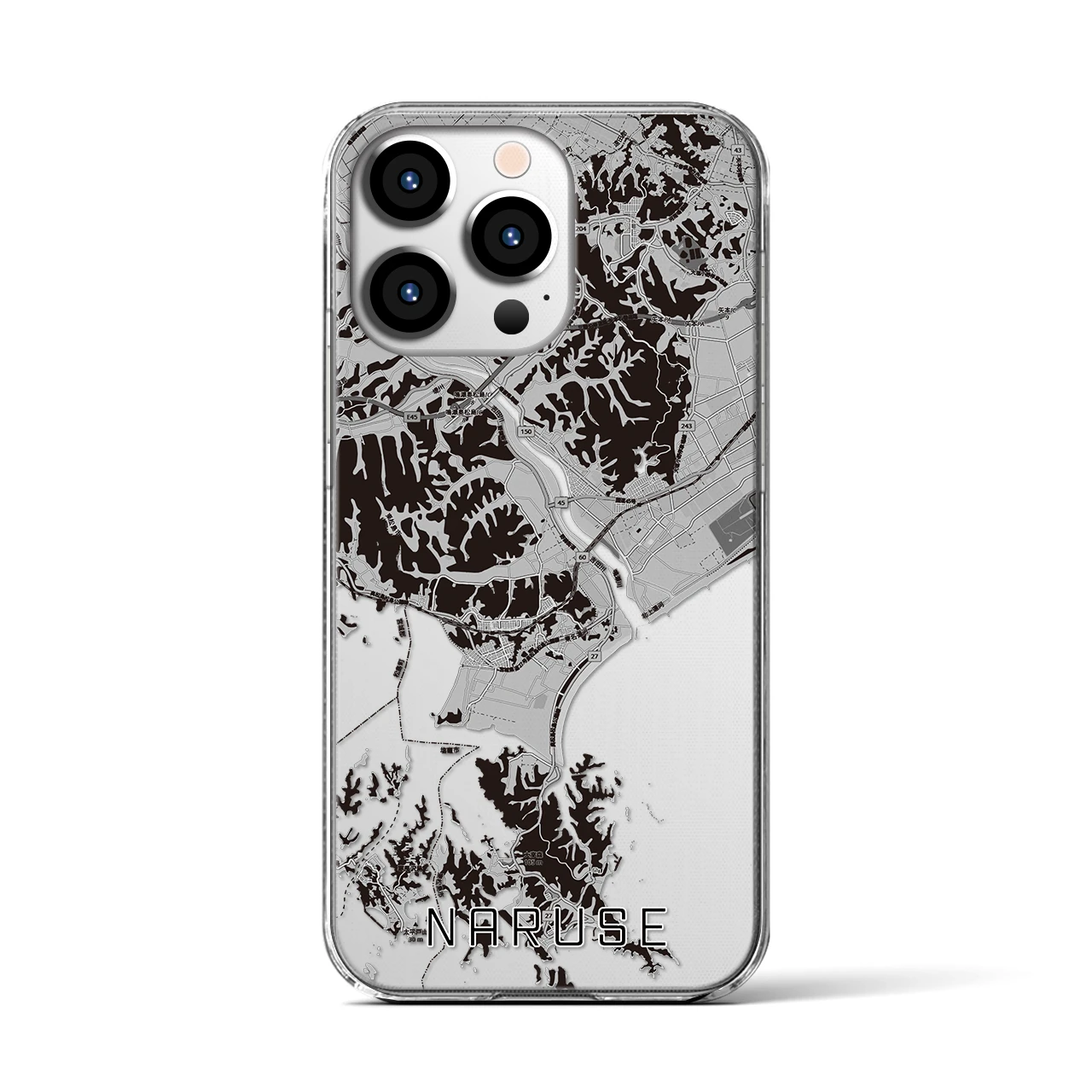 【鳴瀬(宮城県)】地図柄iPhoneケース(クリアタイプ)