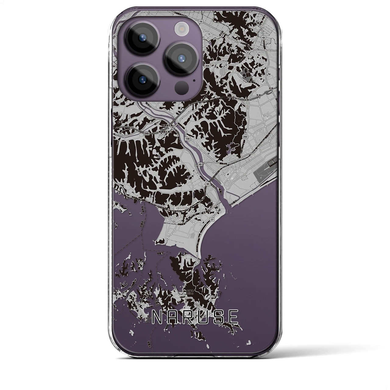 【鳴瀬(宮城県)】地図柄iPhoneケース(クリアタイプ)