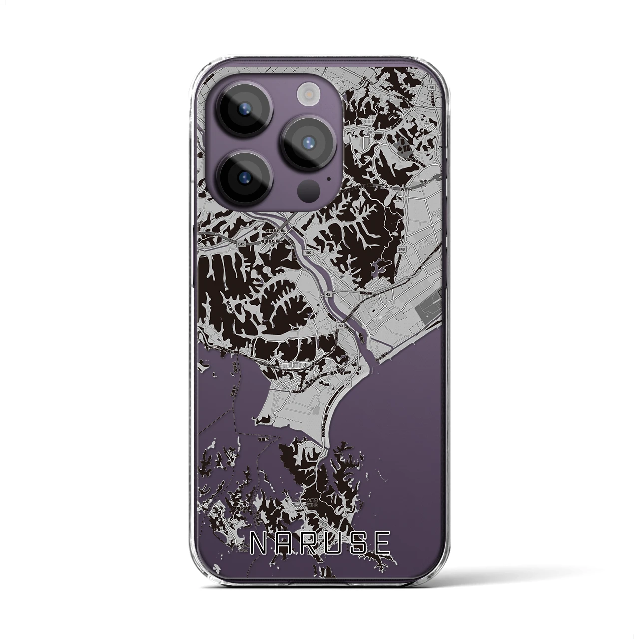 【鳴瀬(宮城県)】地図柄iPhoneケース(クリアタイプ)