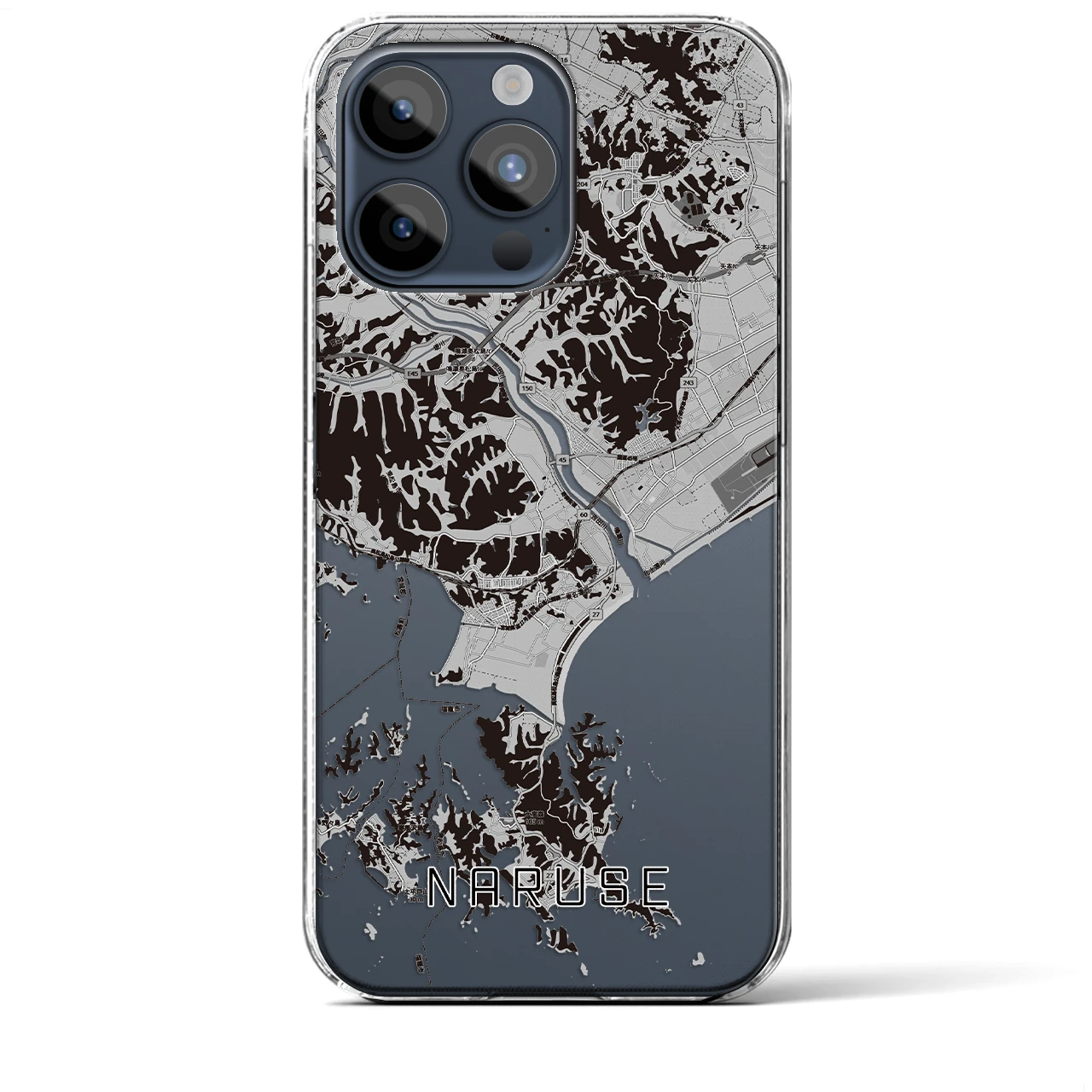 【鳴瀬(宮城県)】地図柄iPhoneケース(クリアタイプ)