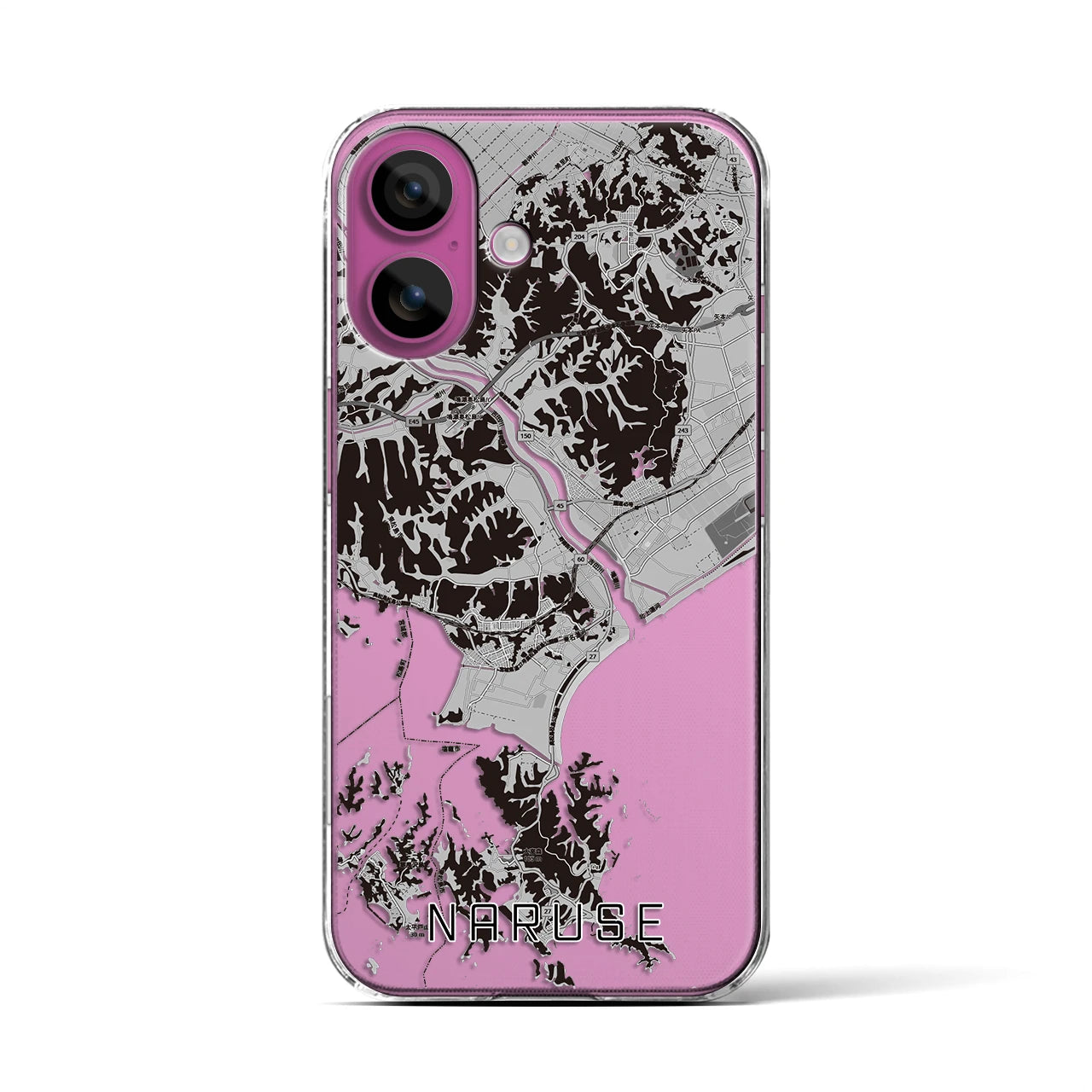 【鳴瀬(宮城県)】地図柄iPhoneケース(クリアタイプ)