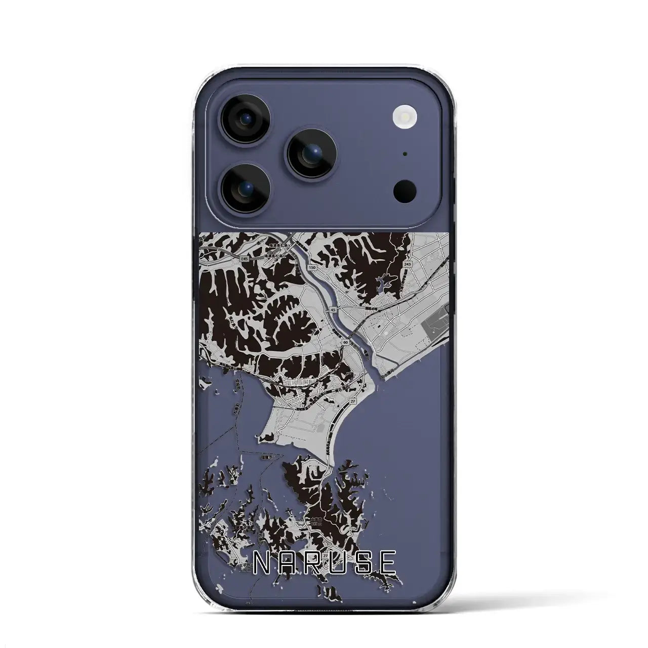 【鳴瀬(宮城県)】地図柄iPhoneケース(クリアタイプ)