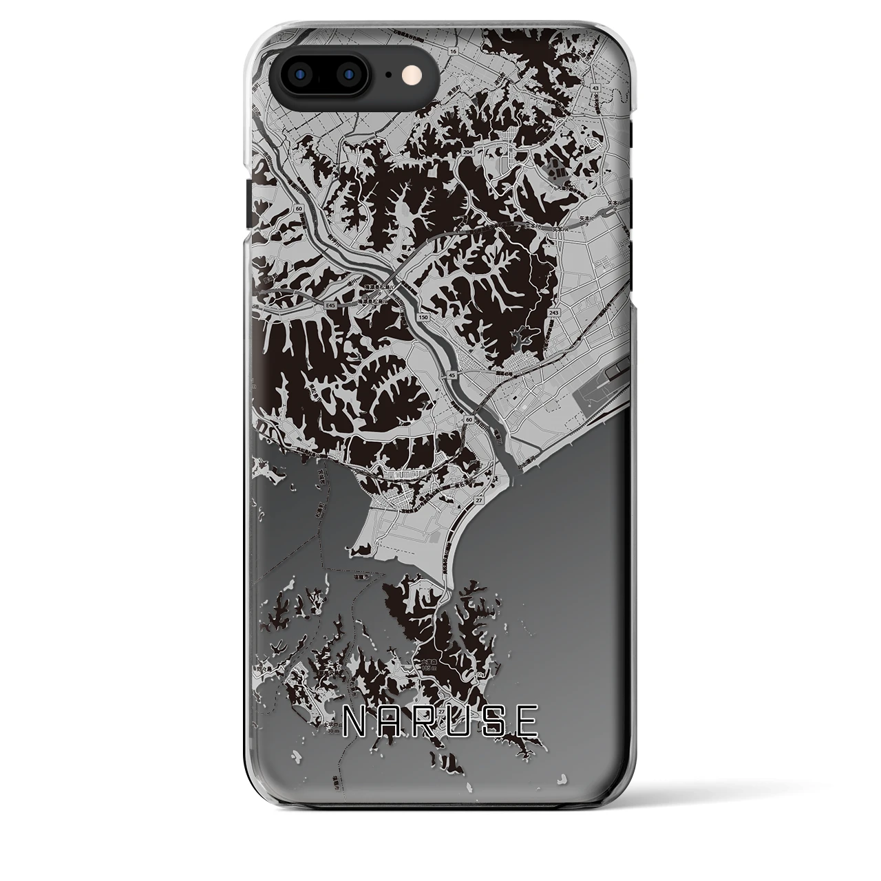 【鳴瀬(宮城県)】地図柄iPhoneケース(クリアタイプ)