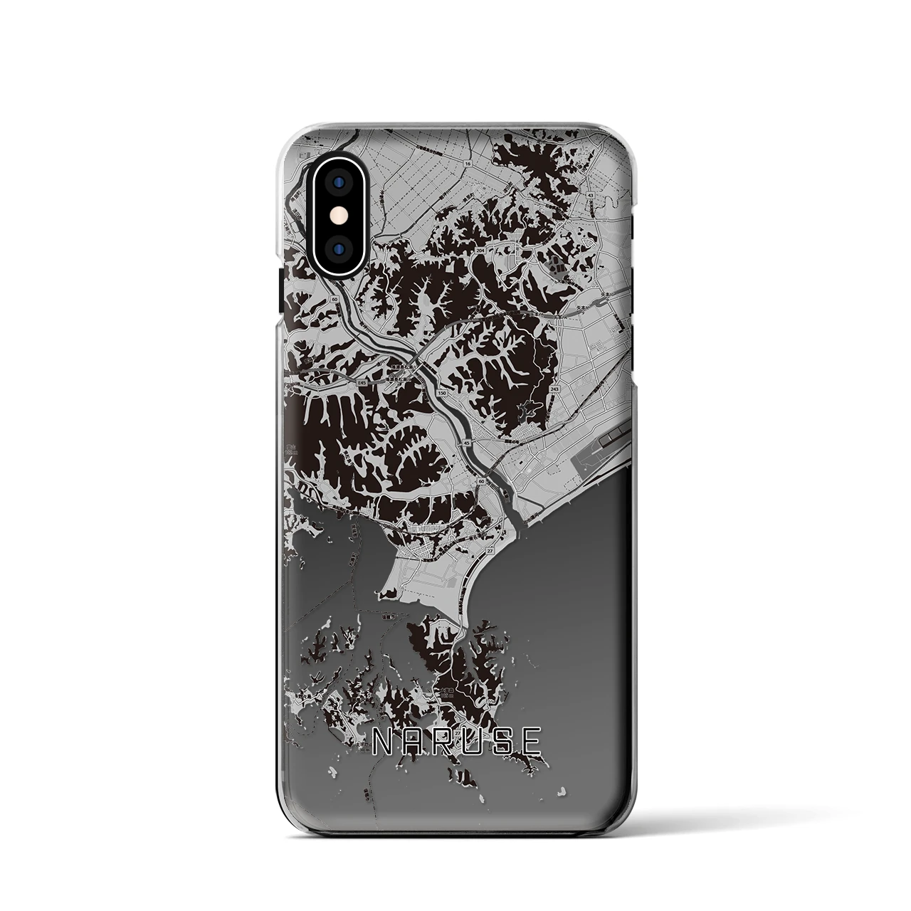 【鳴瀬(宮城県)】地図柄iPhoneケース(クリアタイプ)