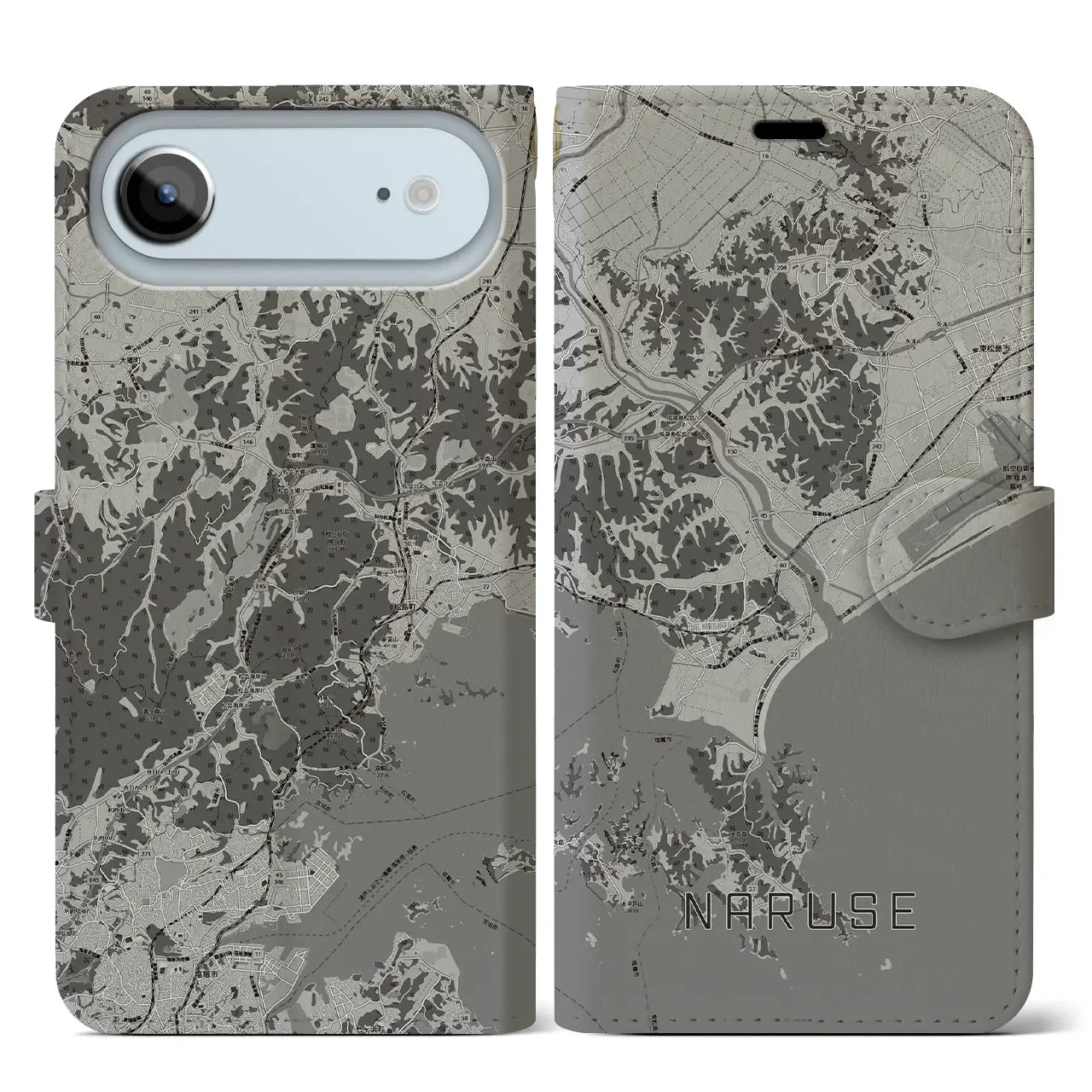 【鳴瀬(宮城県)】地図柄iPhoneケース(手帳タイプ)