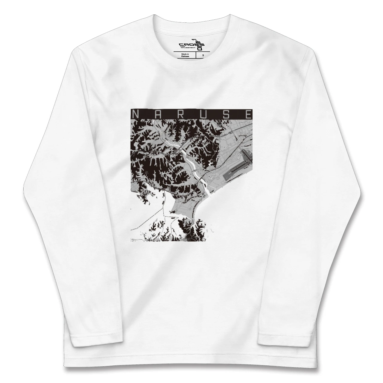 【鳴瀬(宮城県)】地図柄ロングスリーブTシャツ