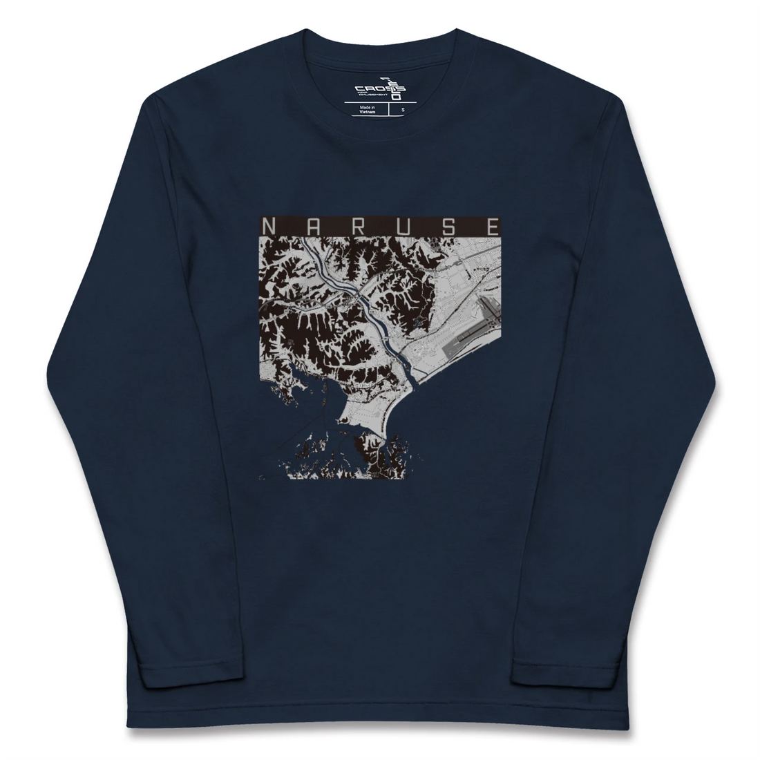 【鳴瀬(宮城県)】地図柄ロングスリーブTシャツ