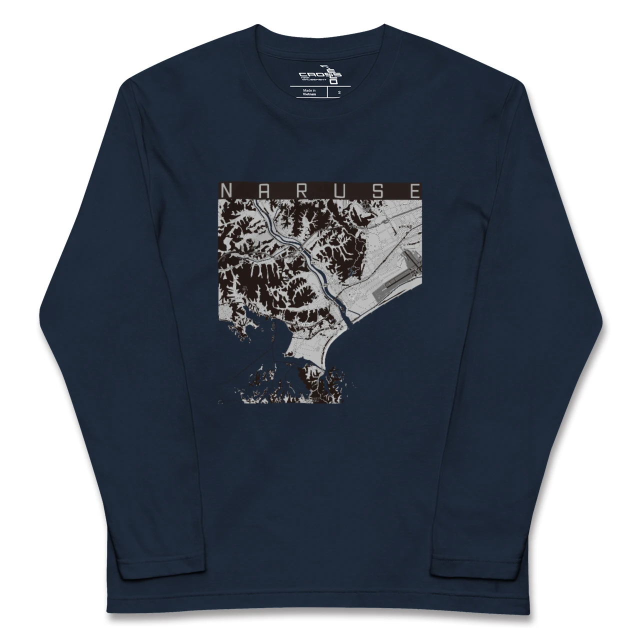 【鳴瀬(宮城県)】地図柄ロングスリーブTシャツ