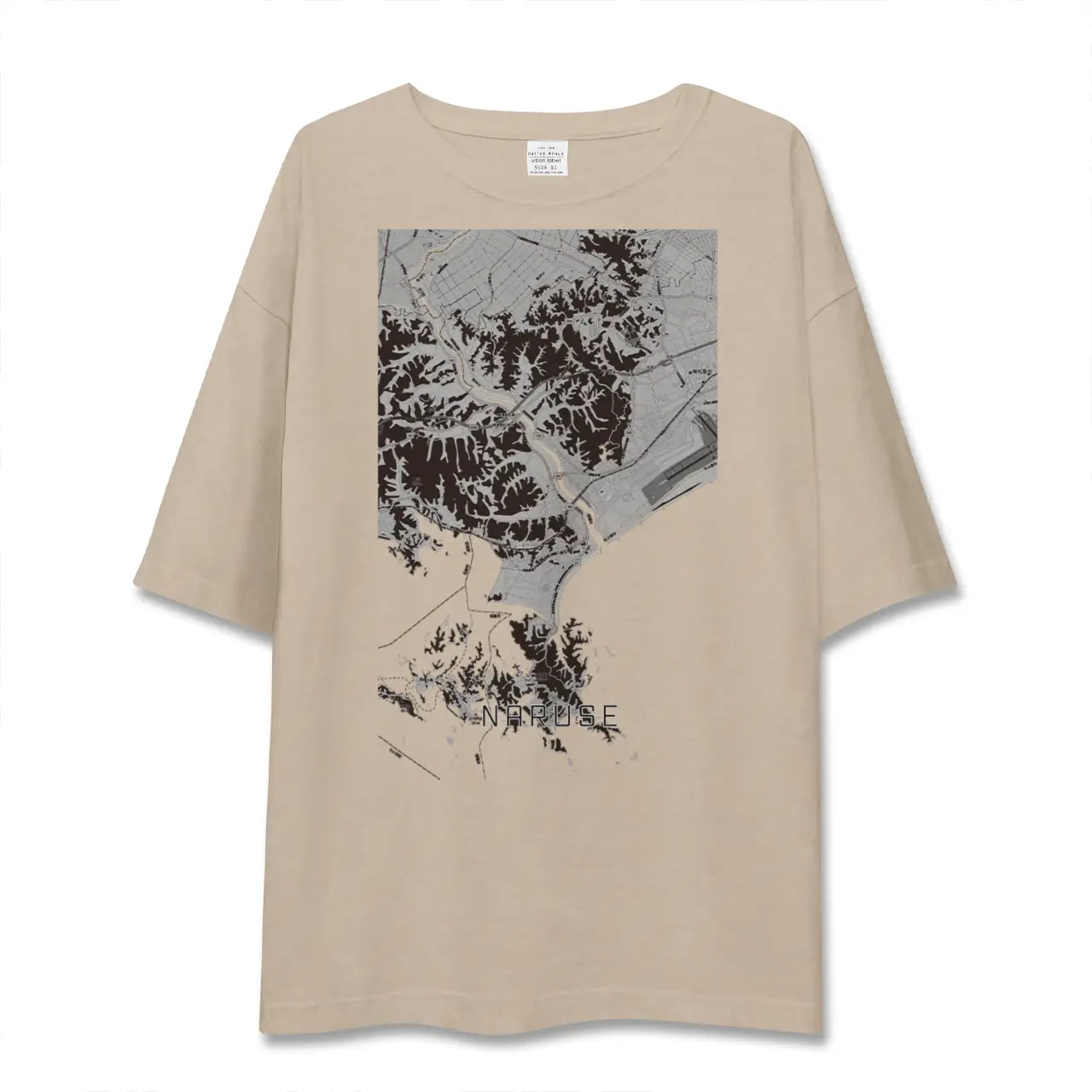 【鳴瀬(宮城県)】地図柄ビッグシルエットTシャツ