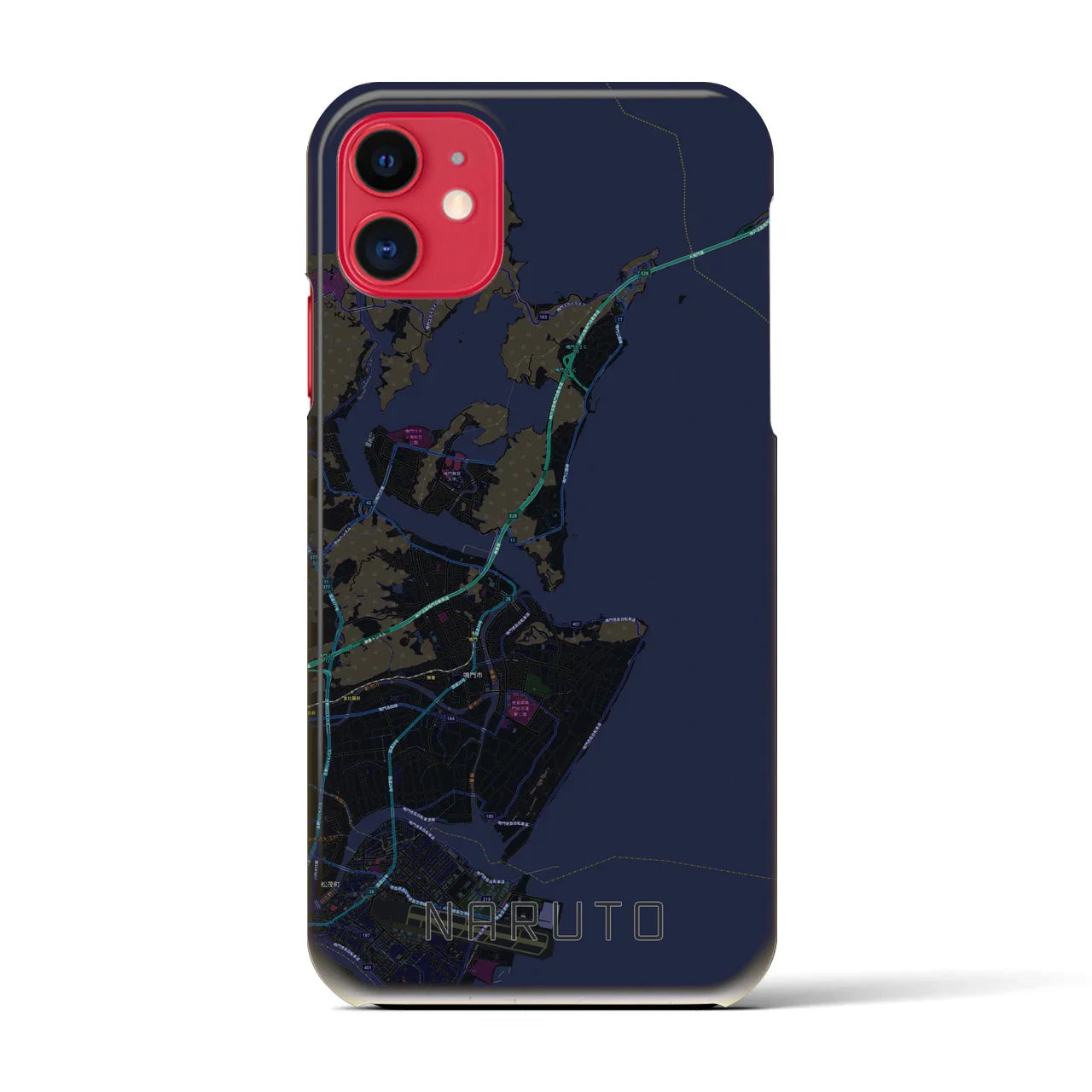 【鳴門(徳島県)】地図柄iPhoneケース(バックカバータイプ)