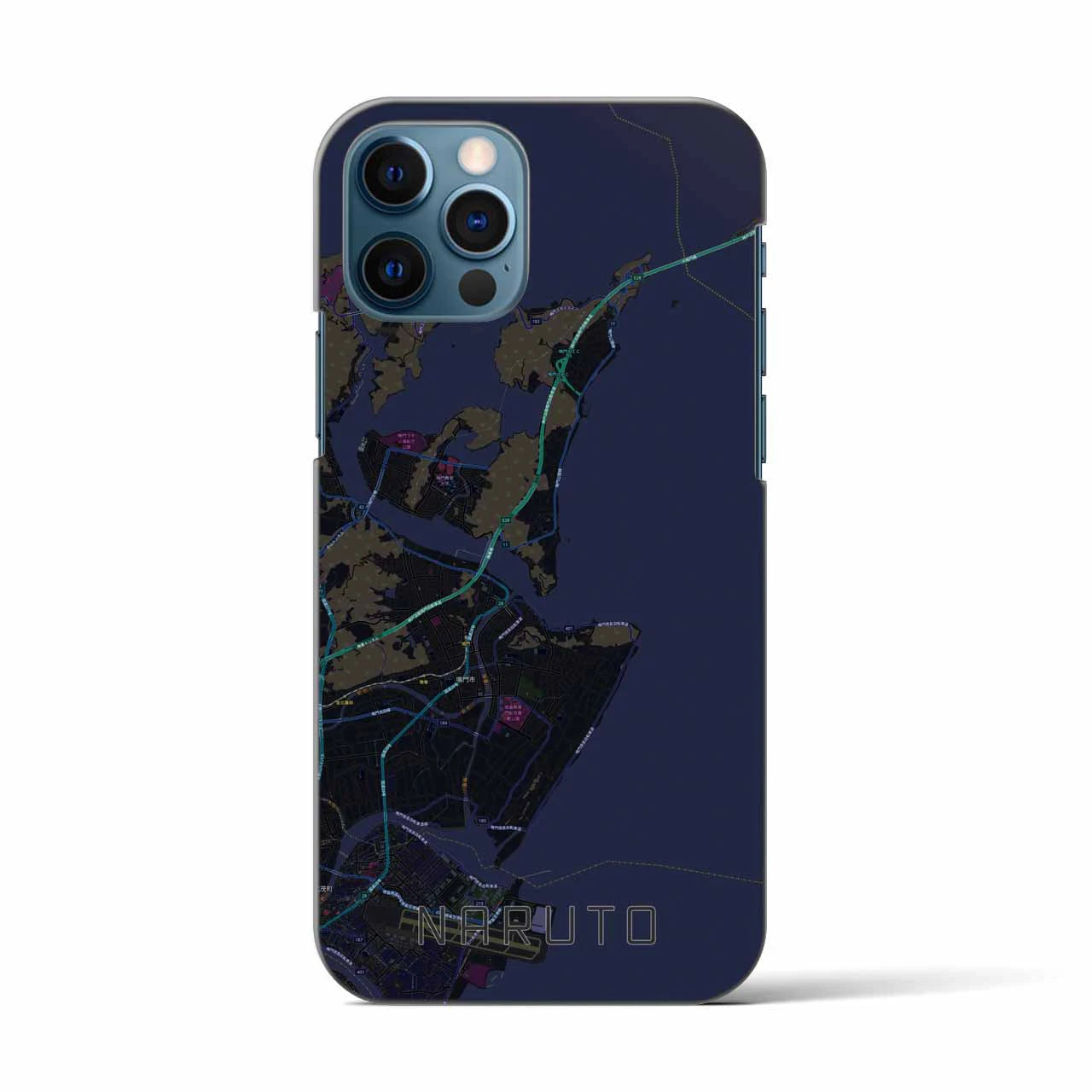 【鳴門(徳島県)】地図柄iPhoneケース(バックカバータイプ)