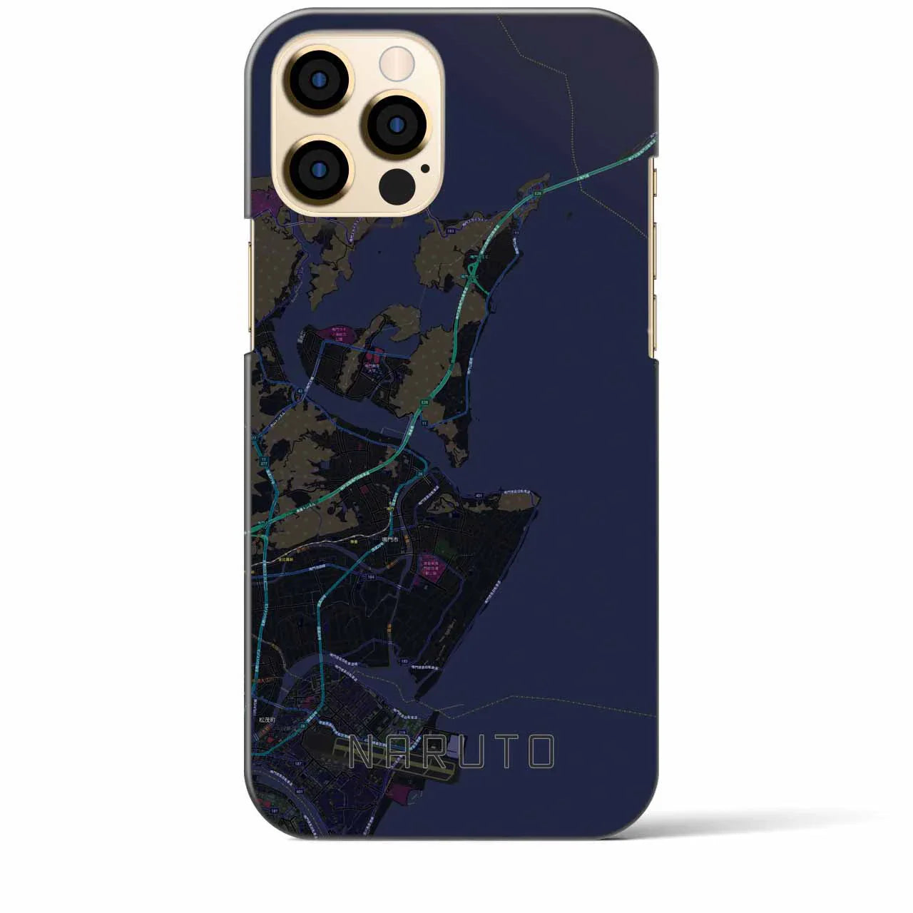 【鳴門(徳島県)】地図柄iPhoneケース(バックカバータイプ)