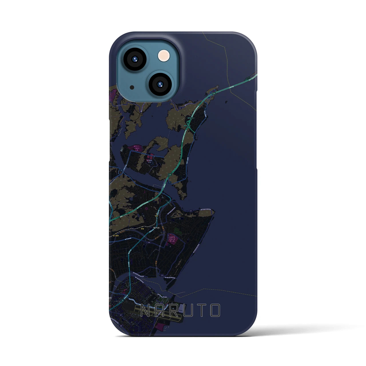 【鳴門(徳島県)】地図柄iPhoneケース(バックカバータイプ)