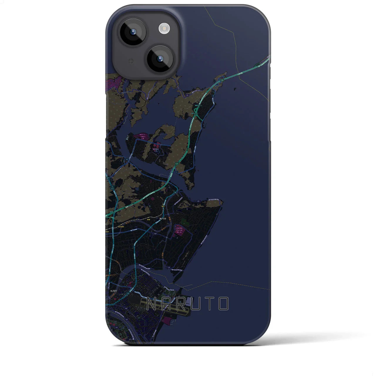 【鳴門(徳島県)】地図柄iPhoneケース(バックカバータイプ)