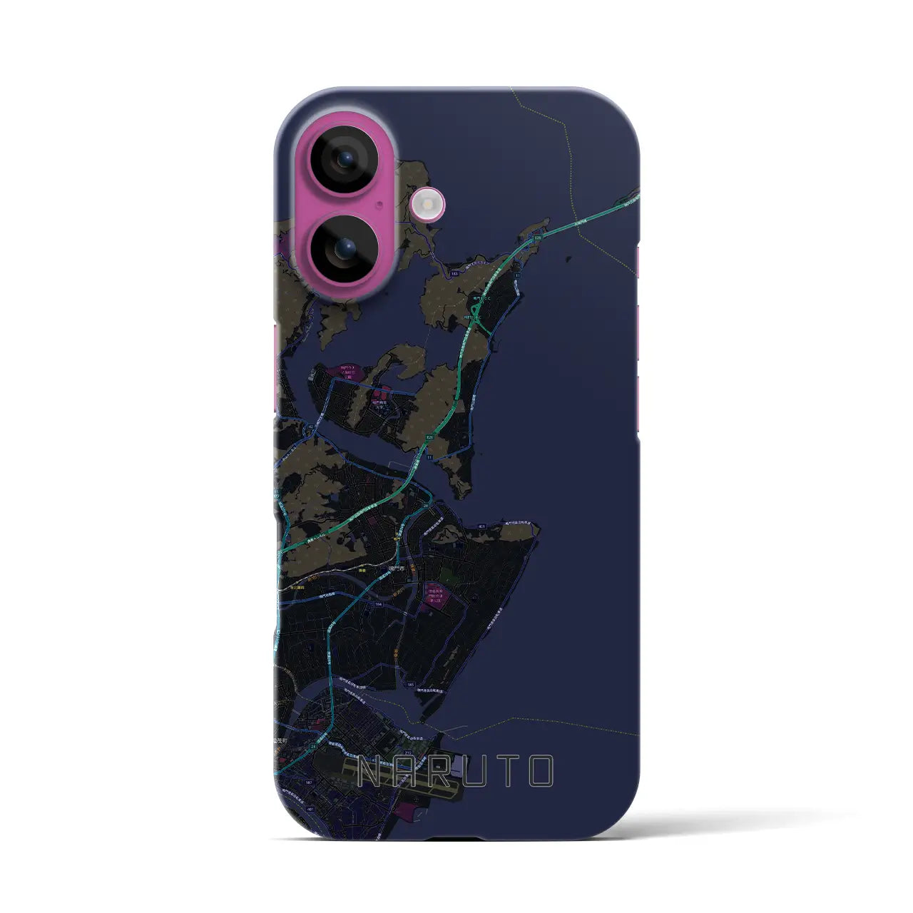 【鳴門(徳島県)】地図柄iPhoneケース(バックカバータイプ)