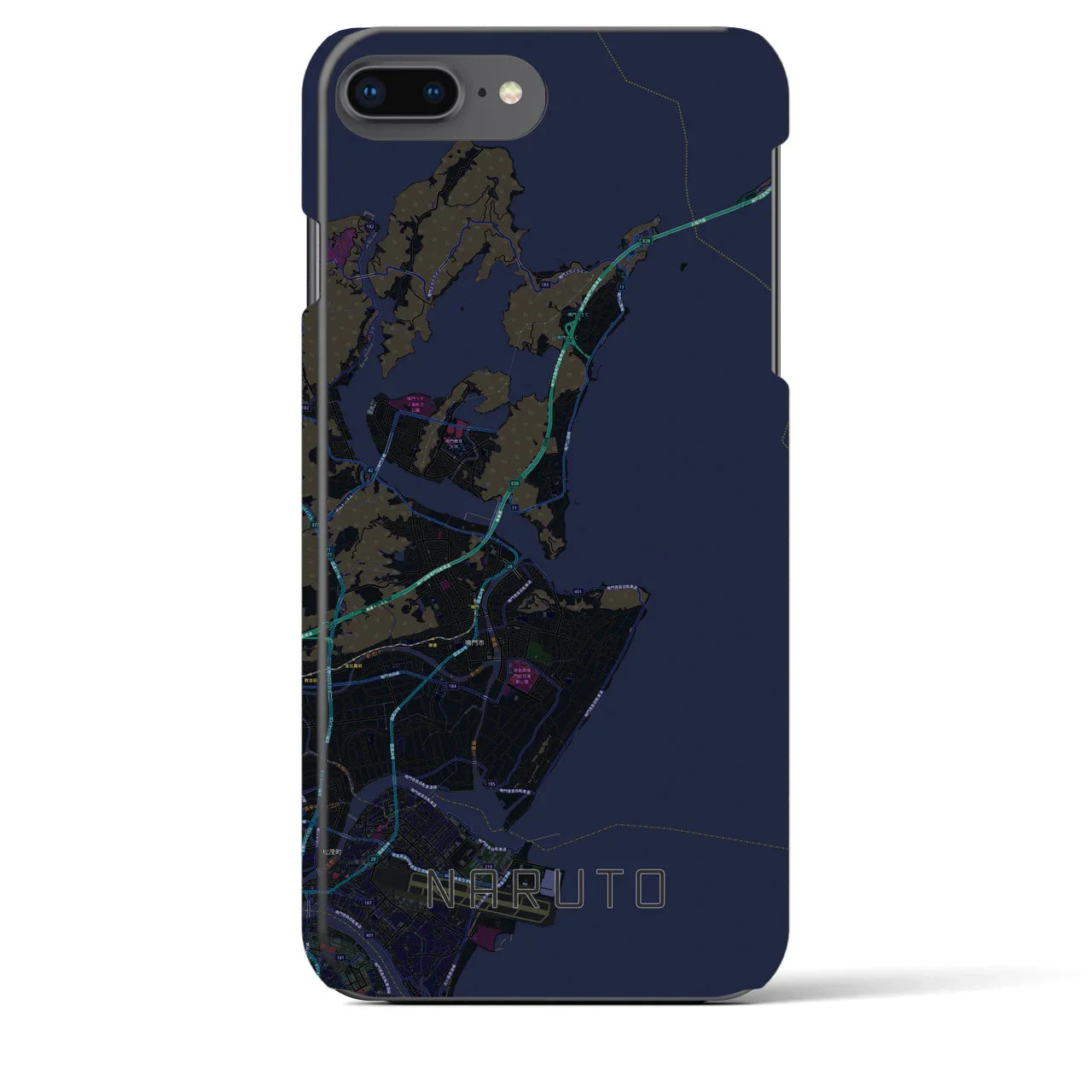 【鳴門(徳島県)】地図柄iPhoneケース(バックカバータイプ)