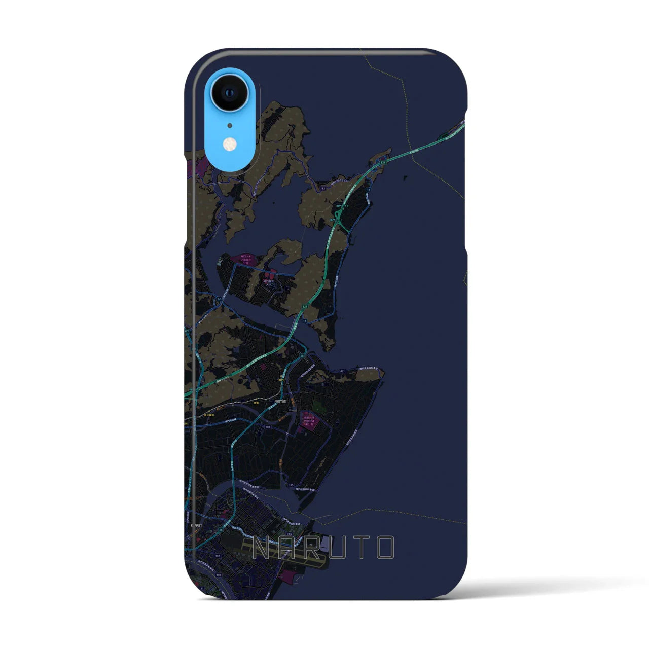 【鳴門(徳島県)】地図柄iPhoneケース(バックカバータイプ)
