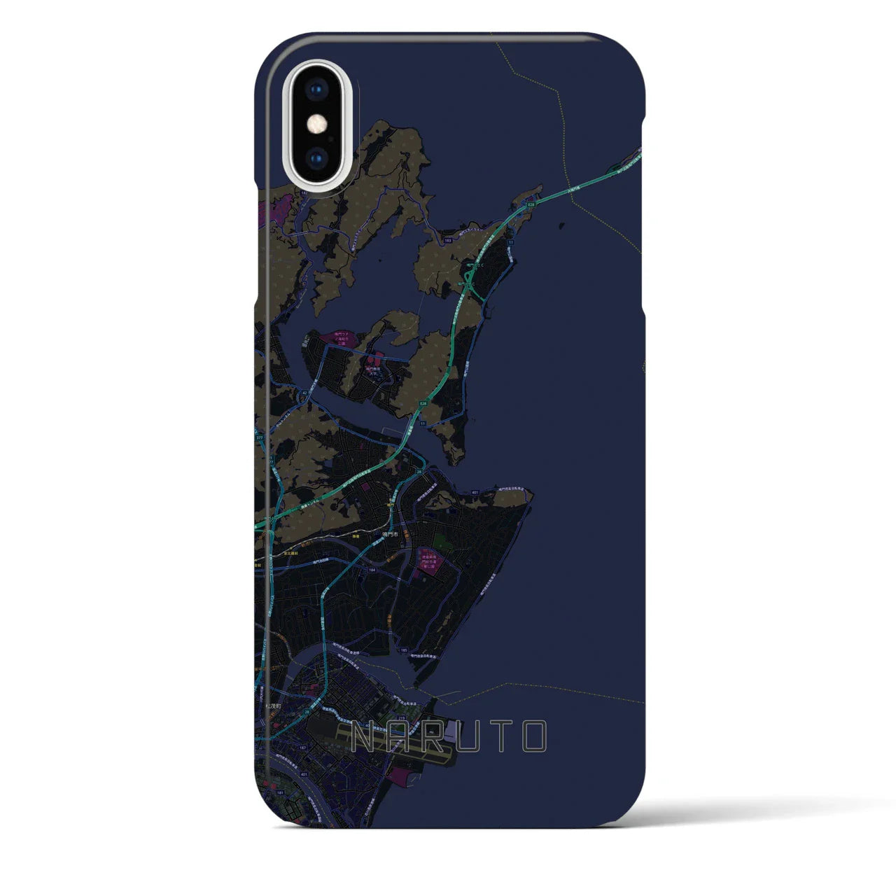 【鳴門(徳島県)】地図柄iPhoneケース(バックカバータイプ)